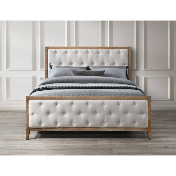 Gracie Oaks Tufted Upholstered Solid Wood Queen Bed Wayfair Canada